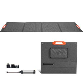 300W Foldable Monocrystalline Solar Panel, 23% High-Efficiency Portable Mono Solar Panel Charger with MC4 Output & 10-in-1 DC Adapters